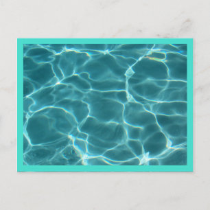 Turquoise  Border Swimming Pool Postcard