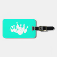 Turquoise Bowling Bag Tag