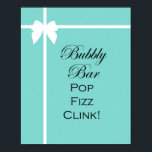 Turquoise Bridal Shower Game Sign Aqua<br><div class="desc">Turquoise Bridal Shower Game Sign Aqua</div>