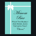 Turquoise Bridal Shower Game Sign Aqua<br><div class="desc">Turquoise Bridal Shower Game Sign Aqua</div>