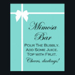 Turquoise Bridal Shower Game Sign Aqua<br><div class="desc">Turquoise Bridal Shower Game Sign Aqua</div>
