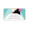 Turquoise Bride & Groom Return Address Label