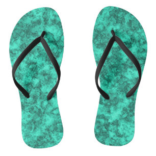Turquoise bright marble pattern jandals