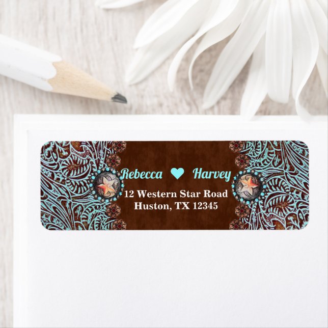 turquoise brown cowboy country western wedding (Insitu)