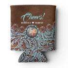 turquoise brown cowboy country western wedding