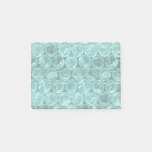Turquoise bubble wrap pattern post-it notes