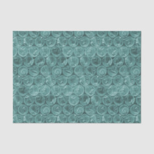 Turquoise bubble wrap pattern tissue paper