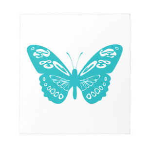 Turquoise Butterfly Notepad