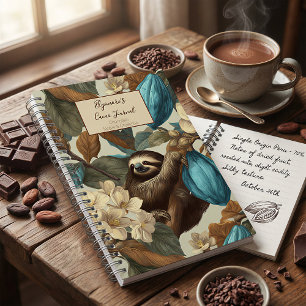 Turquoise Cacao Sloth Chocolate Tasting Notebook
