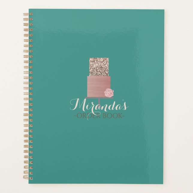 Turquoise Cake Order Book  Planner (Front)