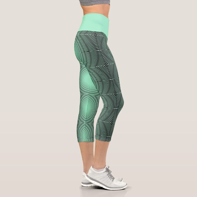 turquoise capri leggings (Right)