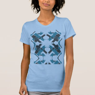Turquoise Charcoal Crisscross Southwest-inspired T-Shirt