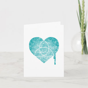 turquoise chart heart announcement