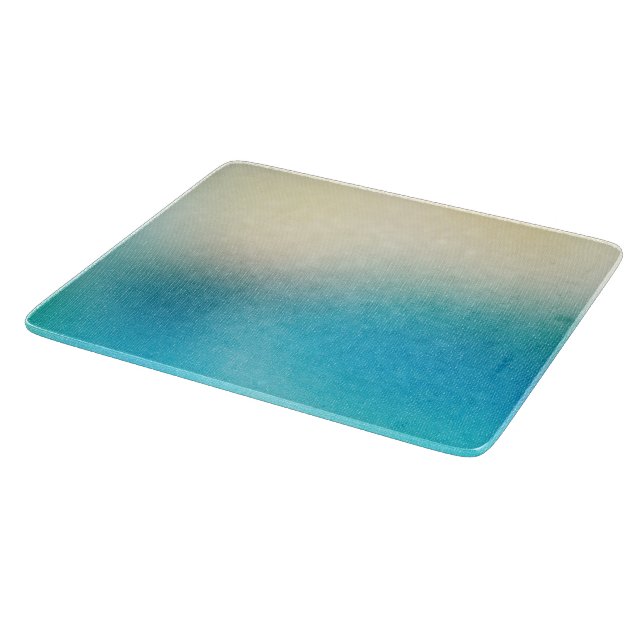 Turquoise Chic White Aqua Blue  Cutting Board (Corner)