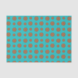 Turquoise chocolate chip cookies tissue paper