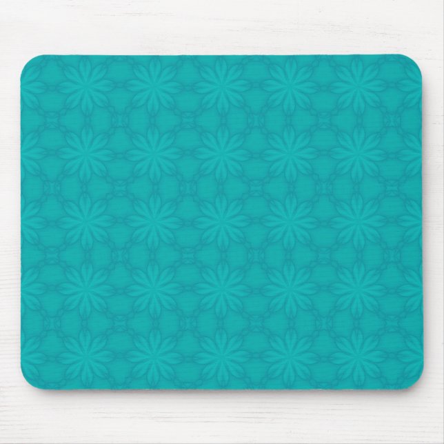 Turquoise Christmas Snow Mouse Pad (Front)
