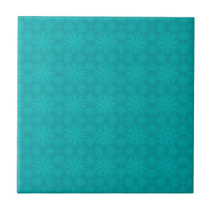Turquoise Christmas Snow Tile