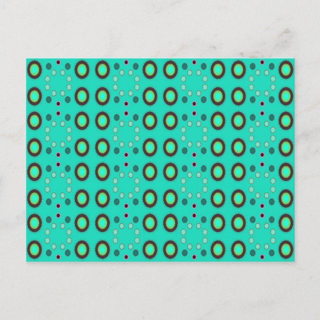 turquoise circles postcard (Front)