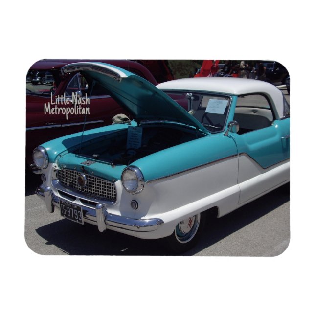 Turquoise Classic Little Nash Metropolitan Magnet (Horizontal)