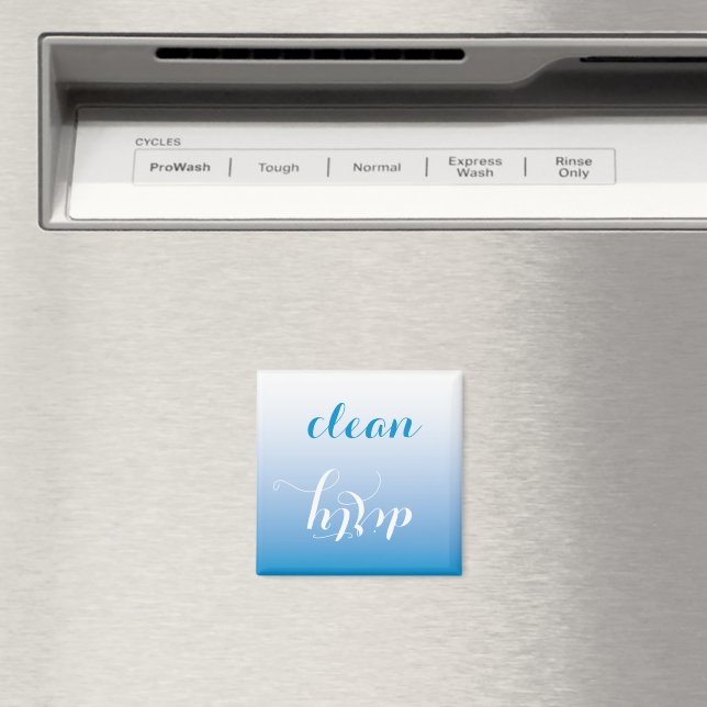 Turquoise Clean or Dirty Dishwasher Magnet (In Situ (Dishwasher))