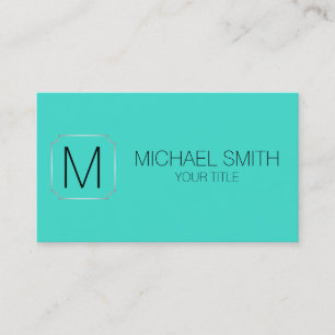 Turquoise colour background business card