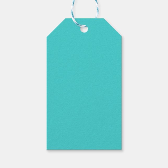 Turquoise colour  gift tags (Front)