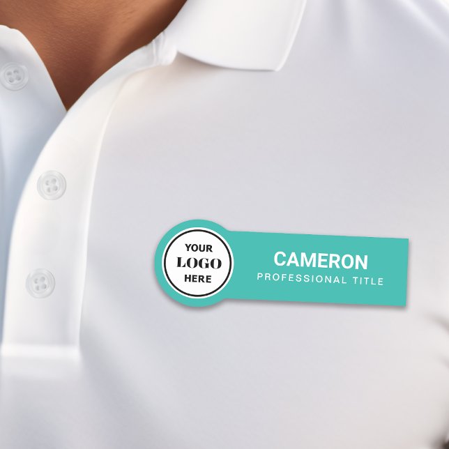 Turquoise Company Logo Name Tag (Creator Uploaded)