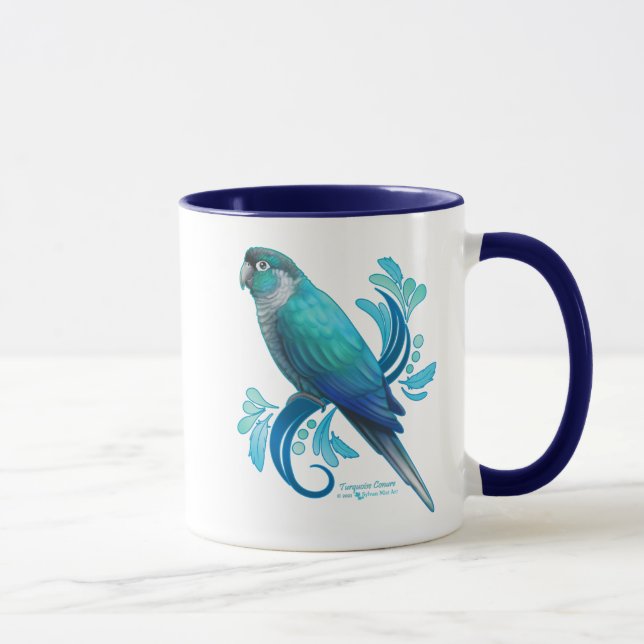 Turquoise Conure Mug (Right)