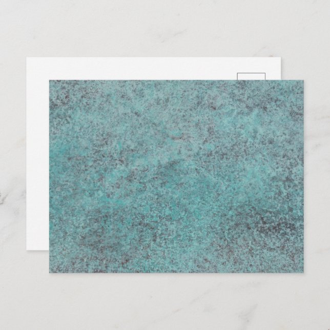 Turquoise Copper Patina texture gift Holiday Postcard (Front/Back)