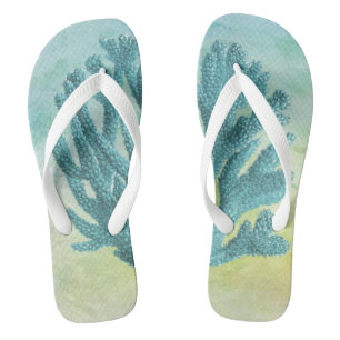 Turquoise Coral Branch Jandals