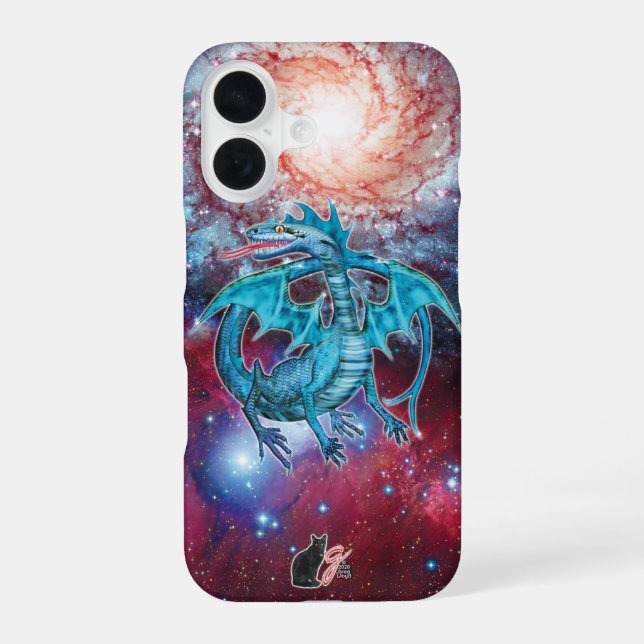 Turquoise Cosmic Dragon Case-Mate iPhone Case (Back)