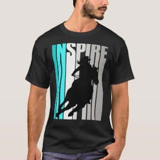 Turquoise Cowgirl Hat Rodeo Inspire Western Theme  T-Shirt