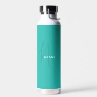 Turquoise | Custom Monogram Script Name Stylish
