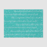 Turquoise | Custom Script Text Elegant Christmas Tissue Paper<br><div class="desc">Turquoise light blue | Custom Script Text Elegant Christmas Tissue Paper</div>