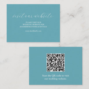 Turquoise Customised Wedding Insert Cards