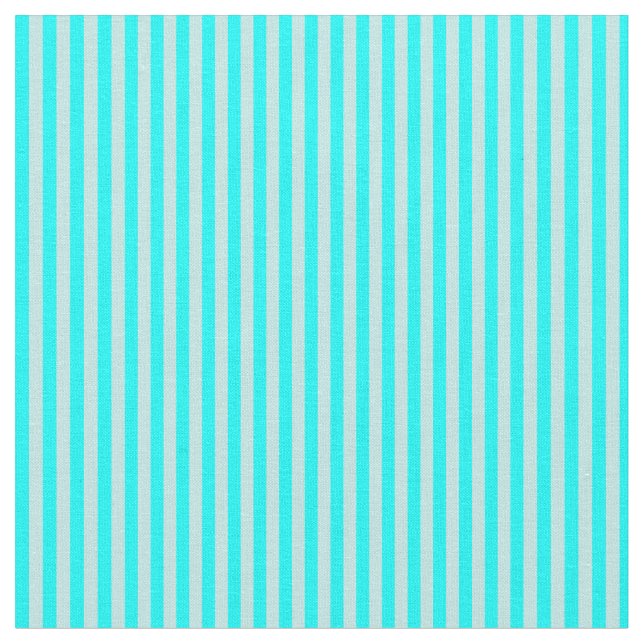 Turquoise & Cyan Coloured Lines Pattern Fabric (Close Up)