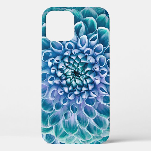 Turquoise Dahlia Flower Macro Background Case-Mate iPhone Case (Back)