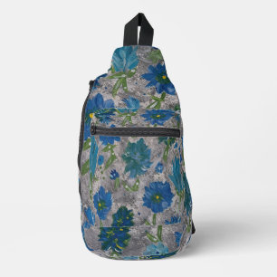 Turquoise Daisy Floral Sling Bag