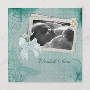 Turquoise Daisy Photo Card