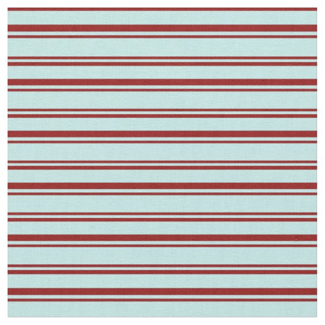 Turquoise & Dark Red Lined/Striped Pattern Fabric (Close Up)