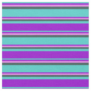 Turquoise, Dark Violet, Violet & Dark Slate Grey Fabric