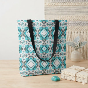 Turquoise Desert Crossroads Tote Bag