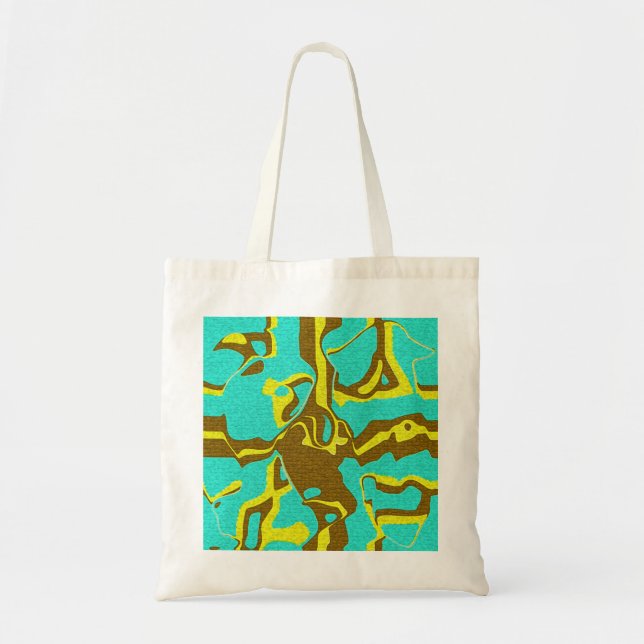 Turquoise Design Tote Bag (Front)