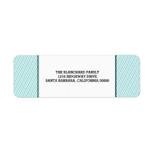 Turquoise Diagonal Festive Stripes Holiday