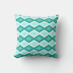 Turquoise diamond pattern cushion