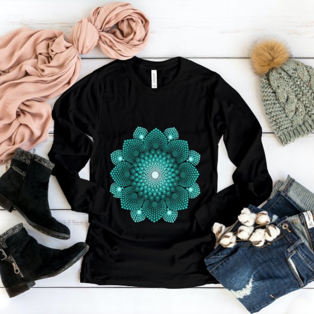 Turquoise Dot Mandala T-Shirt (Creator Uploaded)