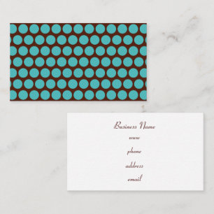Turquoise Dots Business Cards