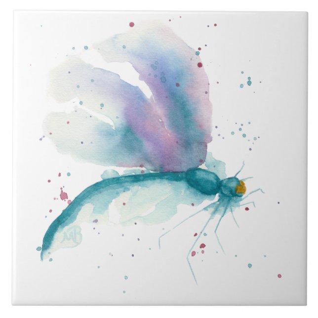 Turquoise Dragonfly Tile (Front)