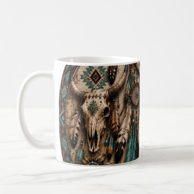 Turquoise Dreamcatcher Mug (Left)