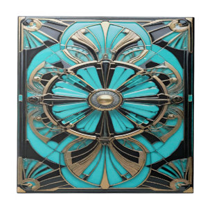 Turquoise Dreams Ceramic Tile